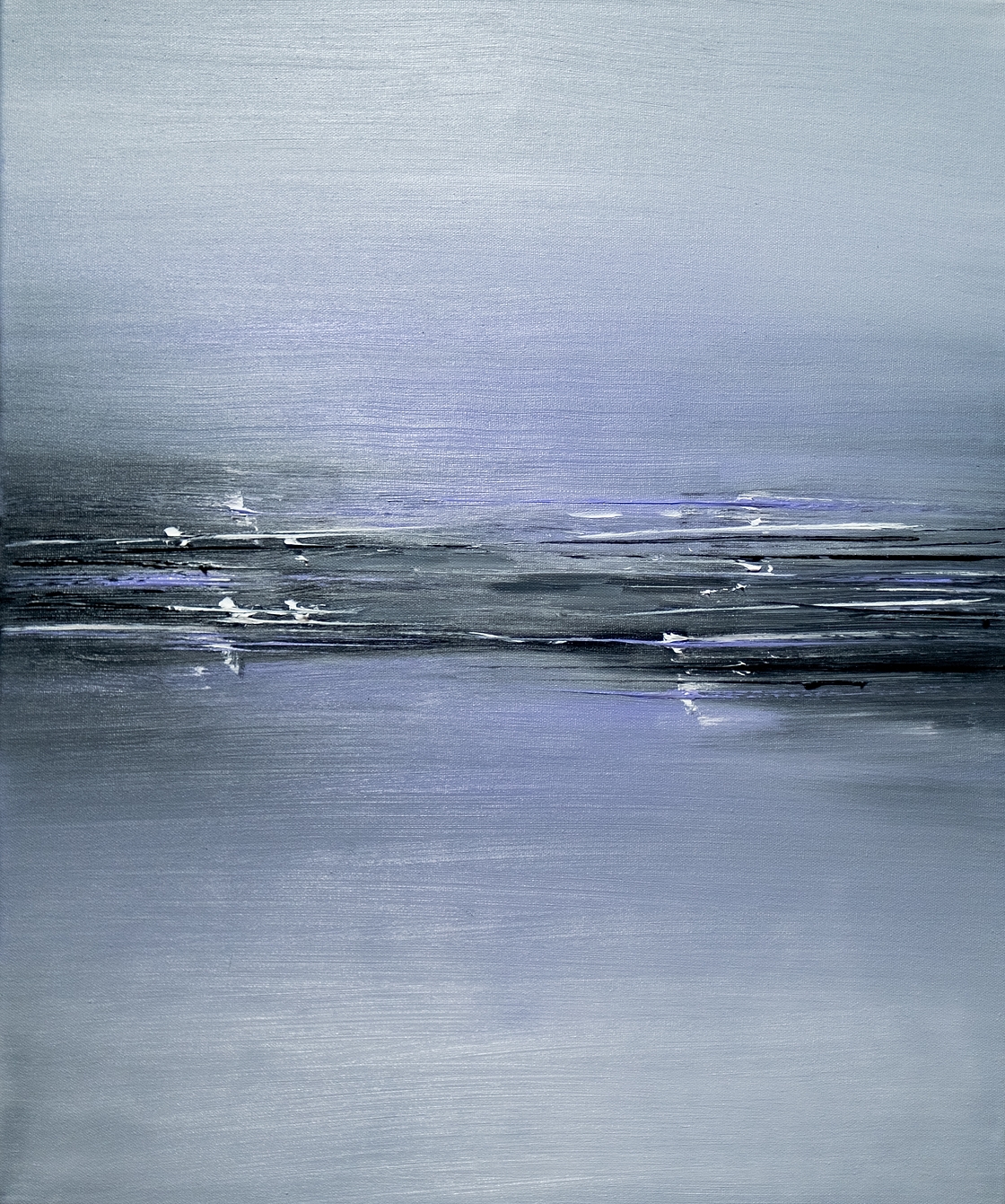 paveikslas paintinga art menas drobė canvas aliejus oil jūra rūkas sea mist fog